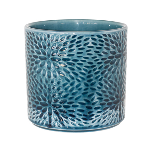 OCEAN BLUE FLOWER POT 14CM