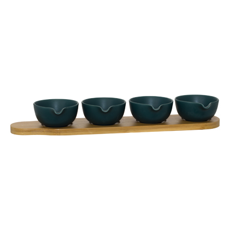 JAVA 4 MINI BOWLS ON BASE 37X8CM