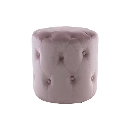 DUSTY PINK OTTOMAN/BUTTONS 40X41C
