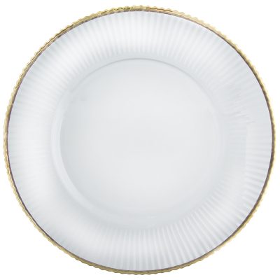 DIVA CHARGER PLATE GOLD RIM 33CM