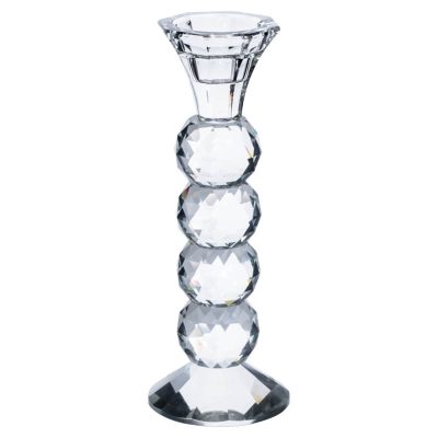 CRYSTAL BALL CANDLE HOLDER 19CM