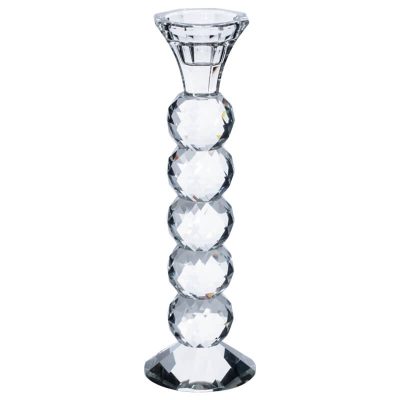 CRYSTAL BALL CANDLE HOLDER 22.5CM
