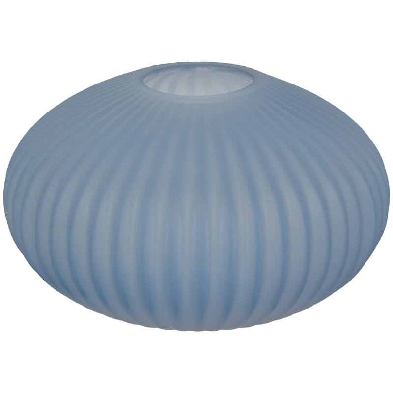 SKY BLUE OPTIC VASE 15X25CM