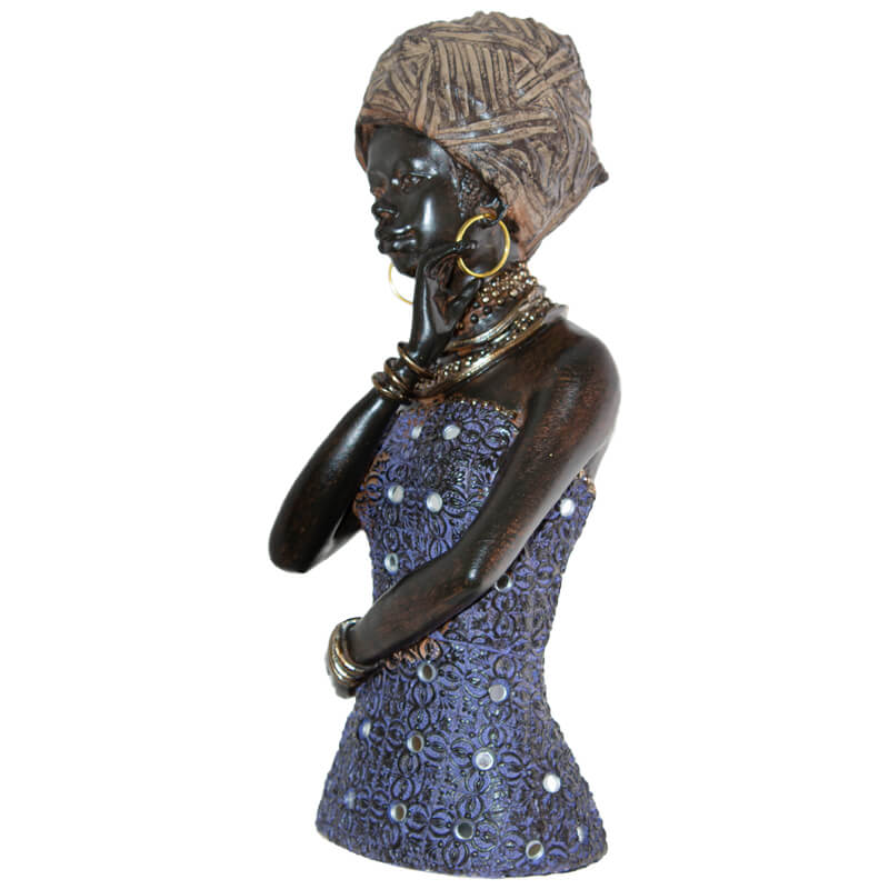 MAMBILA LADY WITH NECKLACE 27CM - Image 2