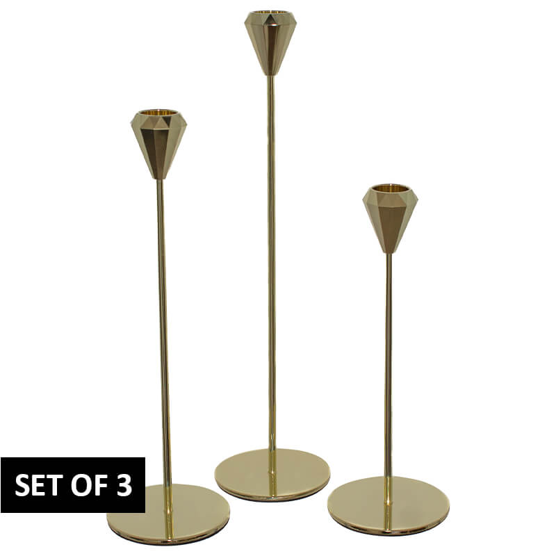 ALMAZ GOLD C/STICK SET/3 35/30/25 - Image 2