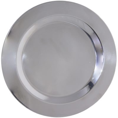 SILVER ALU CHARGER PLATE 32CM