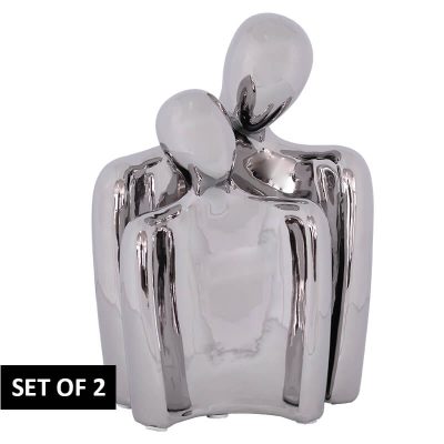 SILVER COUPLE SET/2 25CM