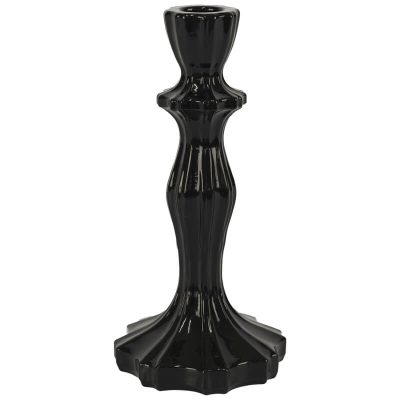 THALIA BLACK CANDLE HOLDER 21CM