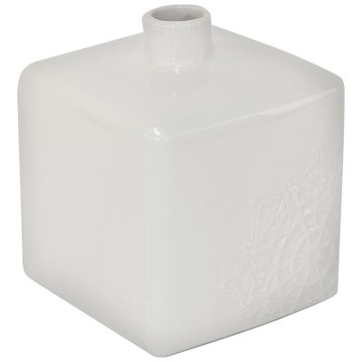 SNOW FLAKE VASE 13X11CM