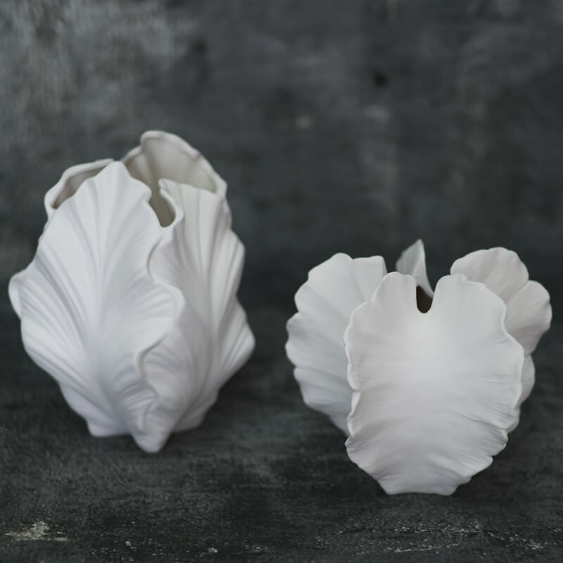 ORGANIC VASE WHITE 22X15X14CM - Image 3