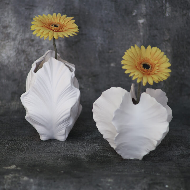 ORGANIC VASE WHITE 22X15X14CM - Image 2