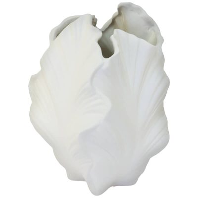 ORGANIC VASE WHITE 22X15X14CM