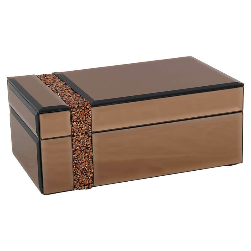 BRONZE BOX DIAMOND STRIPE 21X13X9