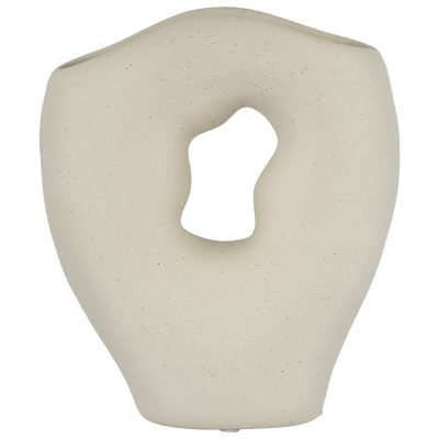 WHITE ZEN VASE 20X17CM