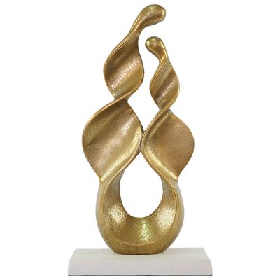 SCULPTURE GOLD/WHITE 23X12X45CM