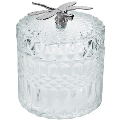 CLEAR TRINKET SILVER DRAGONFLY 11