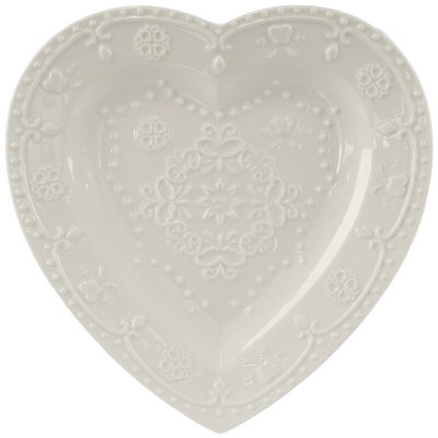 AMORE HEART PLATE 18X19CM