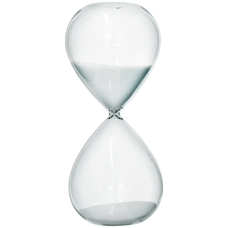 WHITE HOURGLASS 25CM