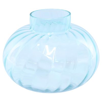 AQUA MARINE OPTIC VASE 18X25CM