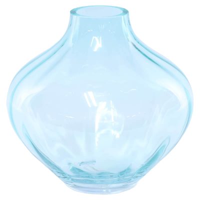 AQUA MARINE OPTIC VASE 20X22CM