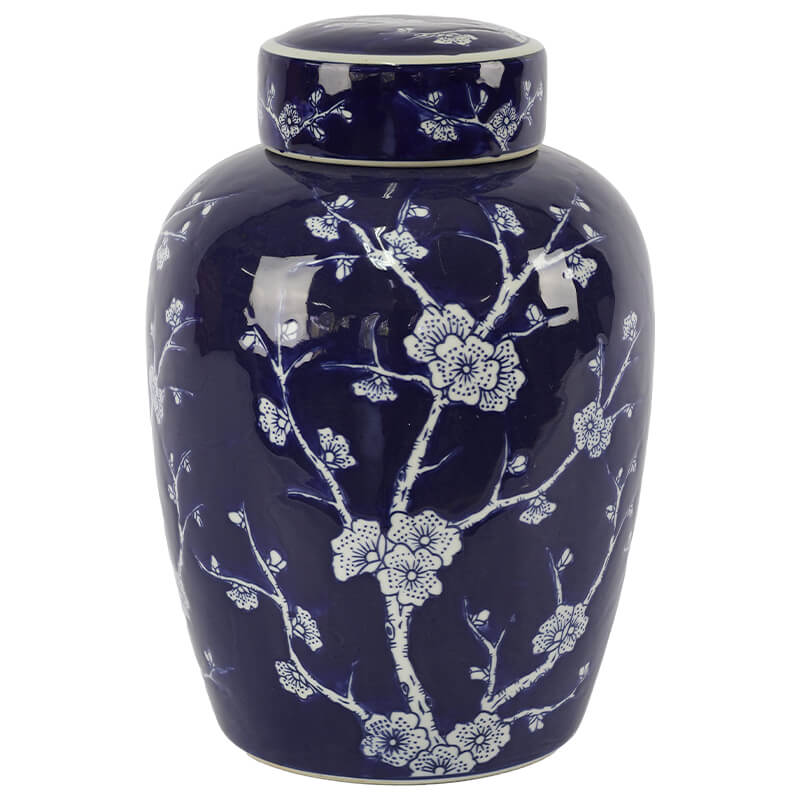 BLUE BLOSSOM GINGER JAR 32X22CM