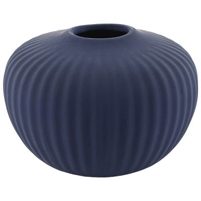 BLUE MINI VASE 15X11CM