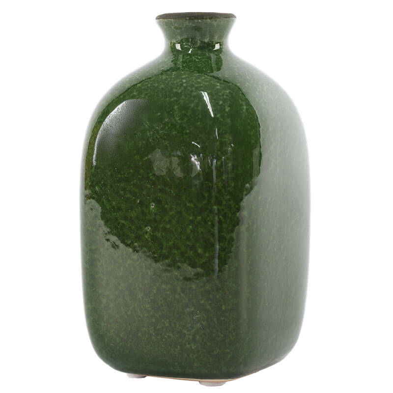 GREEN TALIA POSY VASE 13.5X7.5CM