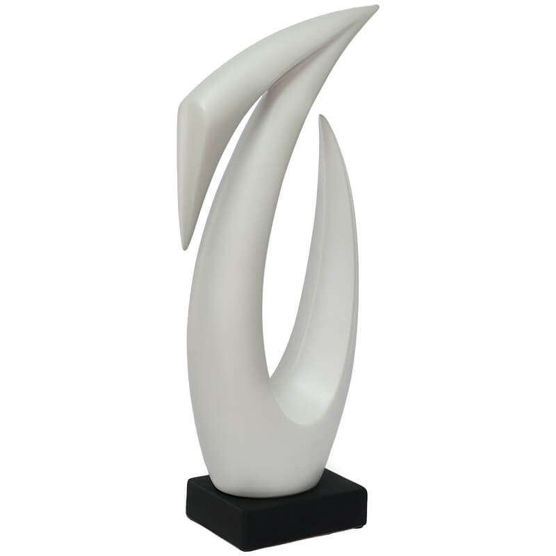 SWAN SCULPTURE ON PLINTH 48CM - Image 2
