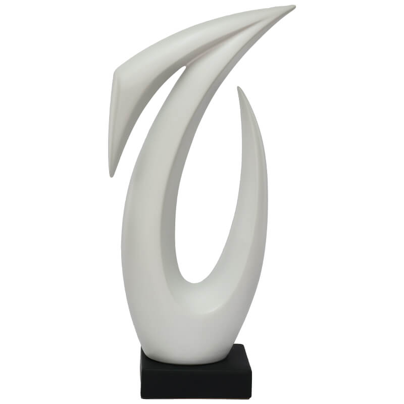 SWAN SCULPTURE ON PLINTH 48CM