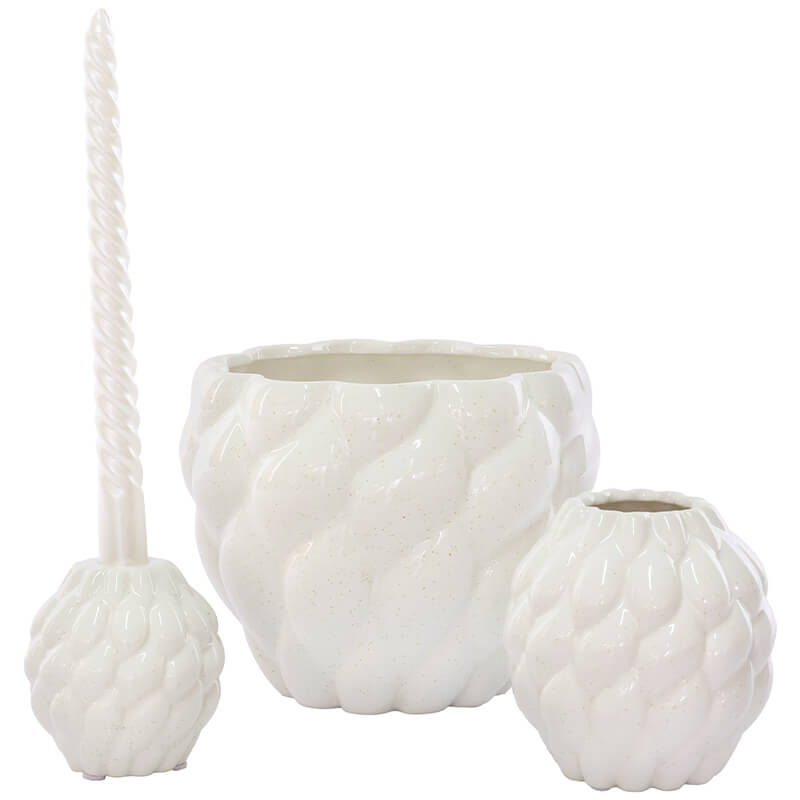 BIALY WHITE CANDLE HOLDER 9CM - Image 2