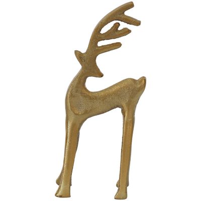 DECOR STANDING DEER GOLD 17X7X4CM