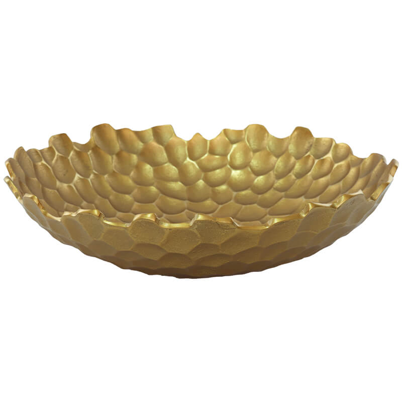 HONEY BOWL ROUGH GOLD 42X42X11CM - Image 2