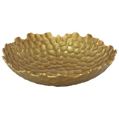 HONEY BOWL ROUGH GOLD 42X42X11CM