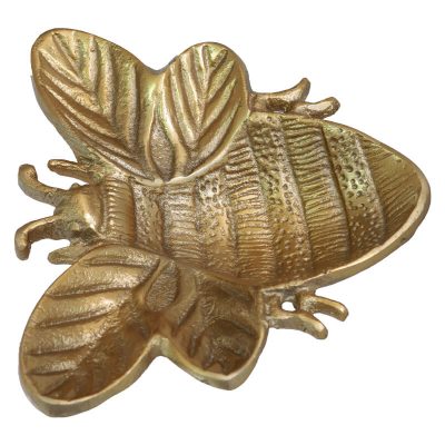 HONEY BEE NUT BOWL GOLD 15X13CM