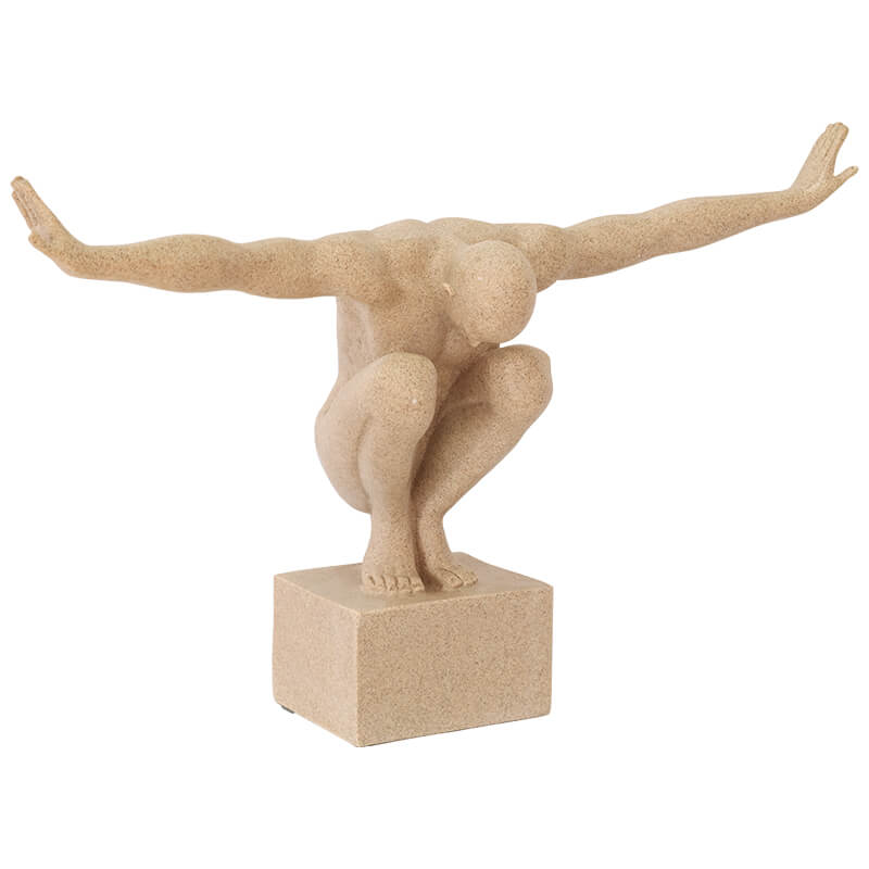 SPORTMAN ON PLINTH 34X50X16CM - Image 2