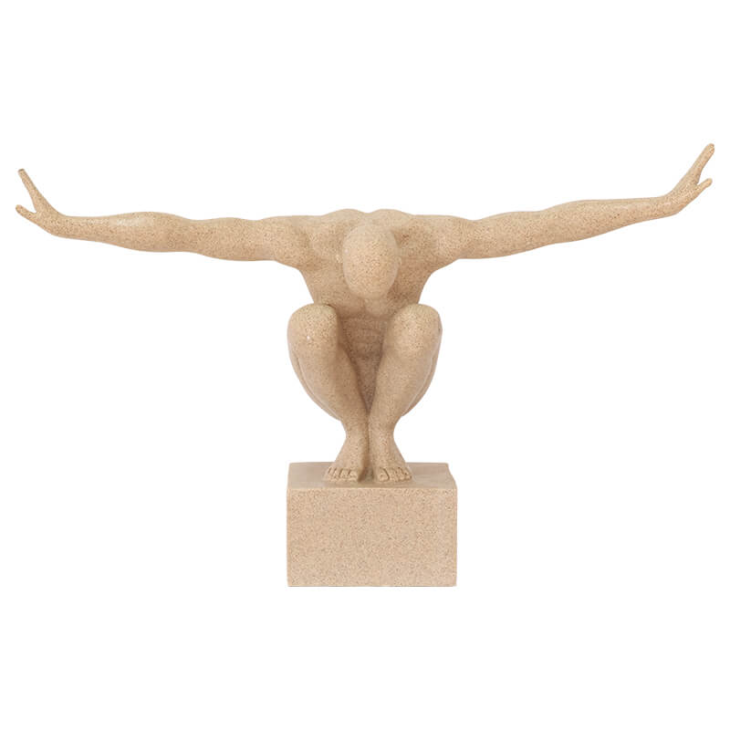 SPORTMAN ON PLINTH 34X50X16CM