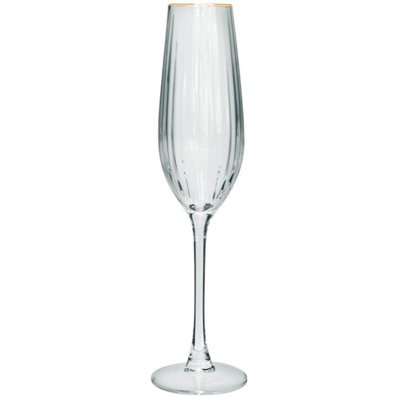 OLIVER GOLD RIM FLUTE 240ML