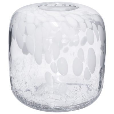 SLEEPWALKER WHITE/CLEAR VASE 18CM