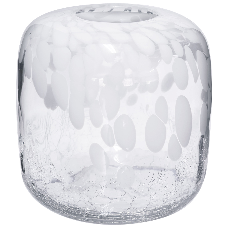 SLEEPWALKER WHITE/CLEAR VASE 18CM