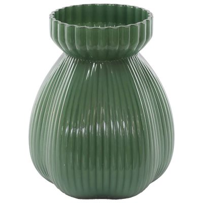 GREEN TINTED VASE 20CM