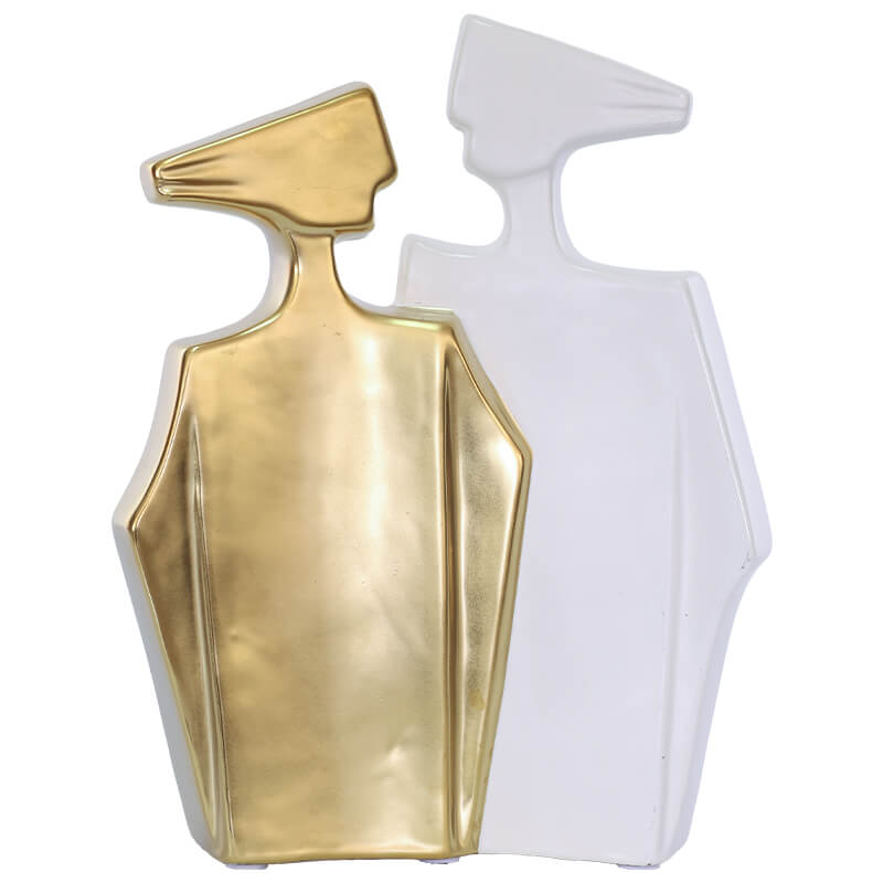 FIGURINE COUPLE GOLD/WHITE 25CM