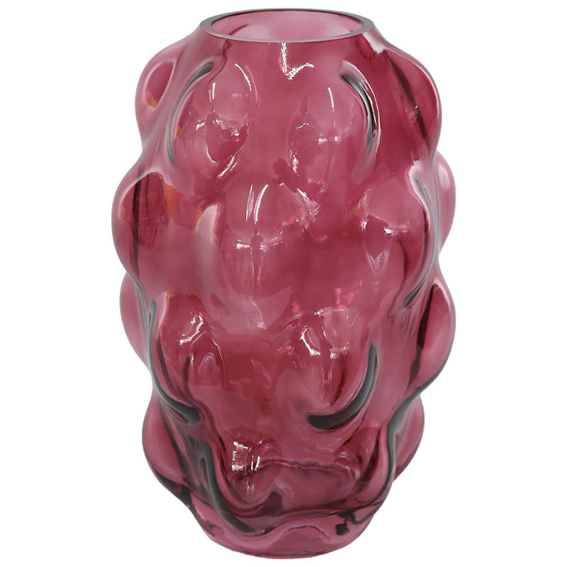 CRANBERRY BAUBLE VASE 23CM