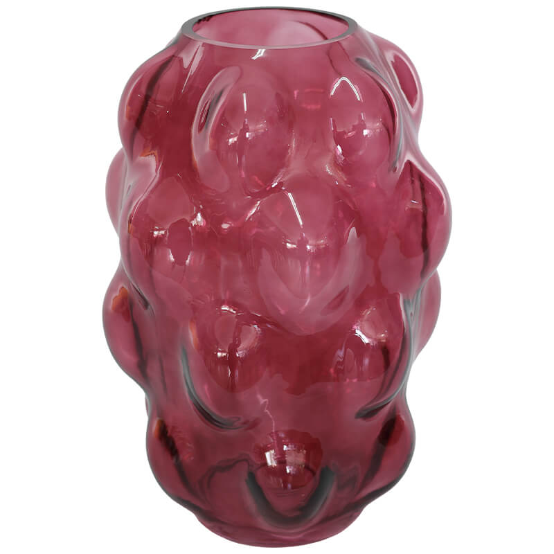 CRANBERRY BAUBLE VASE 28CM