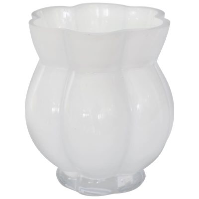 WHITE VASE 13CM