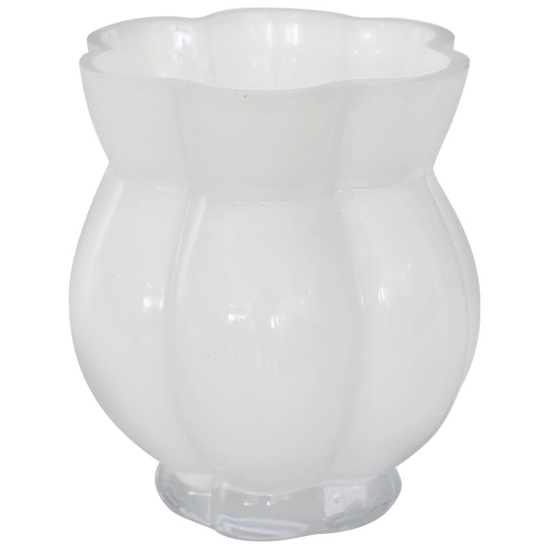 WHITE VASE 13CM