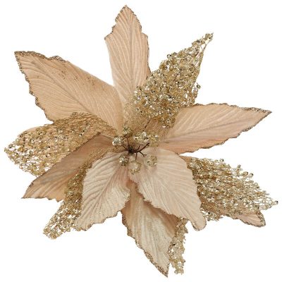 GOLD POINSETTIA 60CM