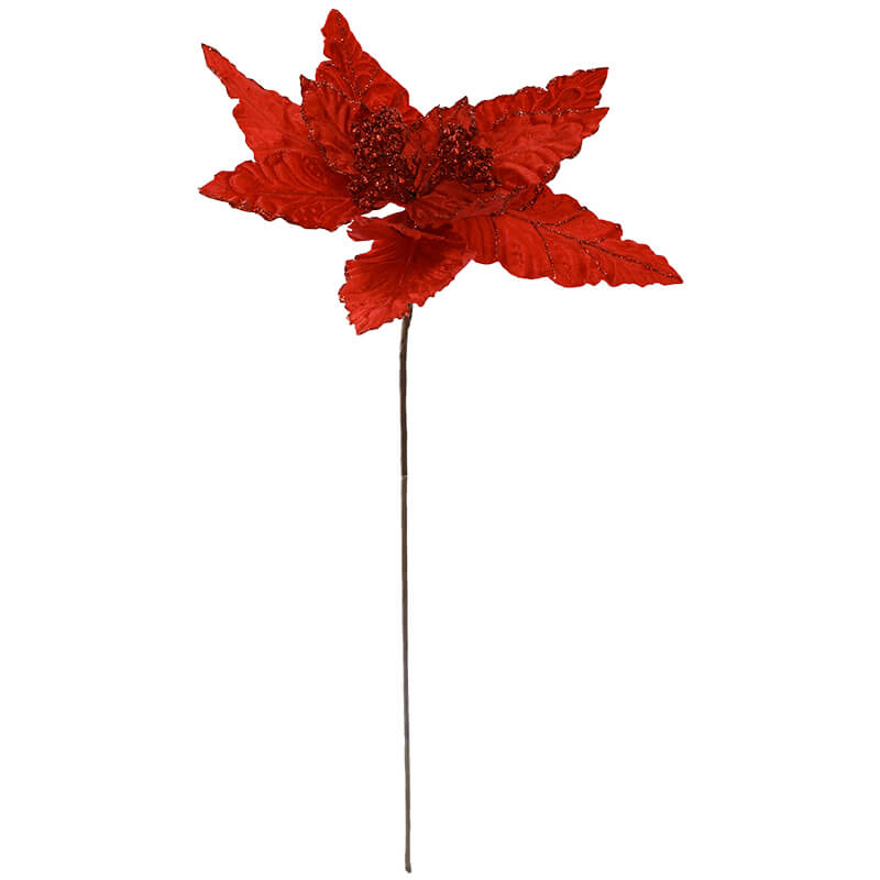 RED POINSETTIA 70CM - Image 2