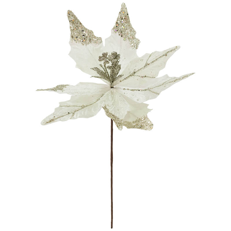 CREAM POINSETTIA 40CM - Image 2