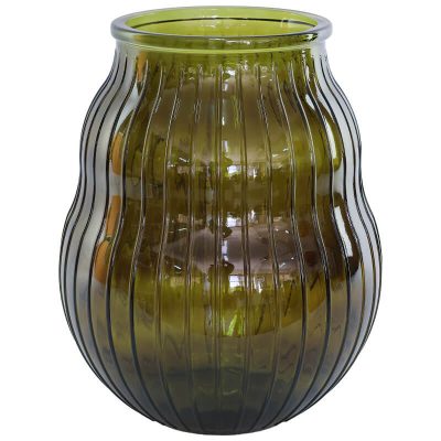 OLIVE GREEN BOTTICELLI VASE 36CM