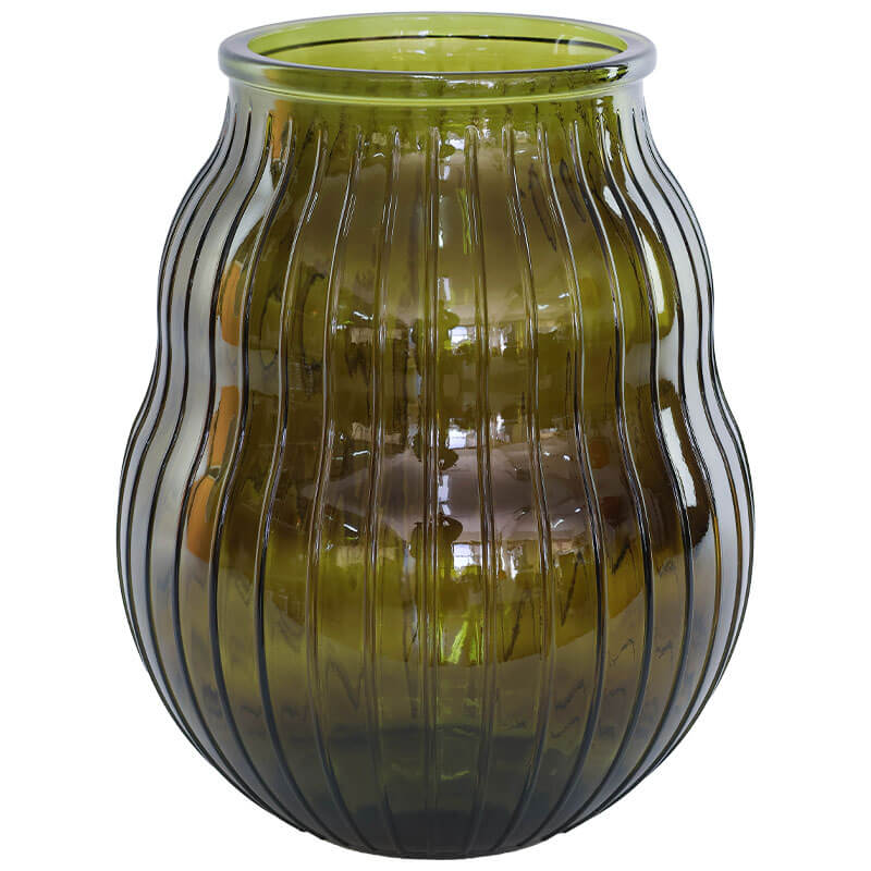 OLIVE GREEN BOTTICELLI VASE 36CM